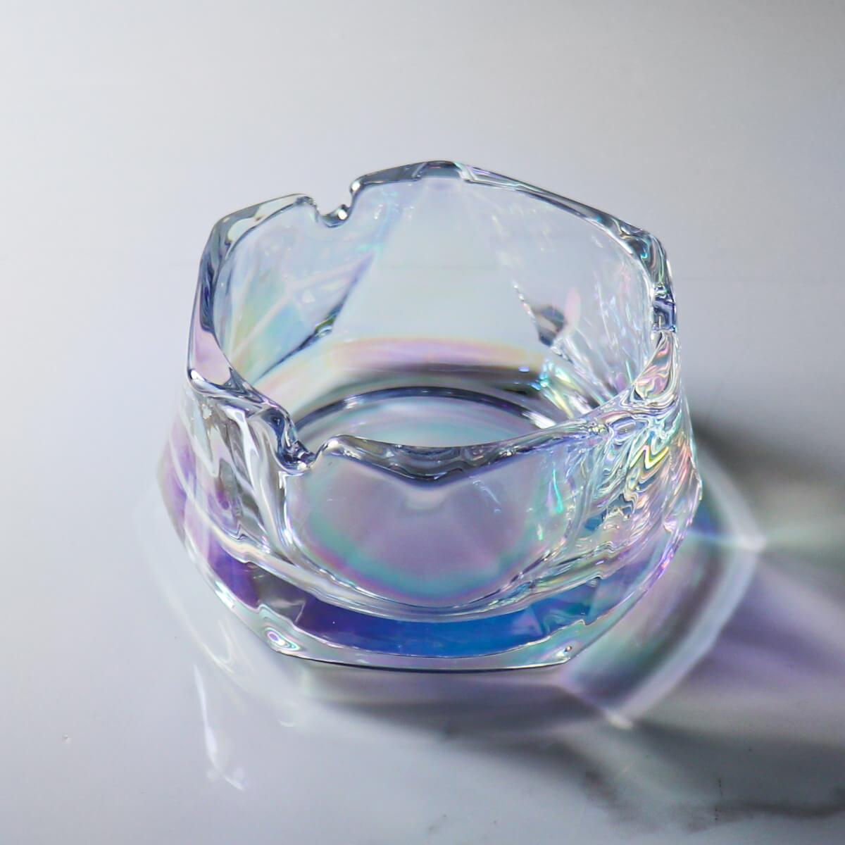 12cm【幻色金字塔】玻璃菸灰缸刻字 長官老闆送禮 - MSA玻璃雕刻