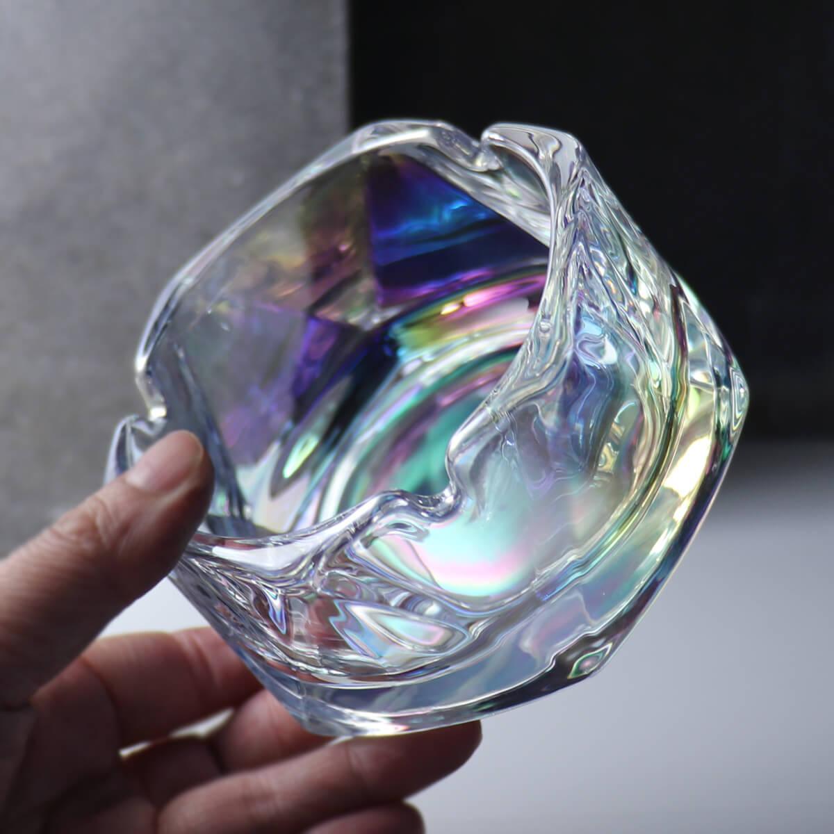 12cm【幻色金字塔】玻璃菸灰缸刻字 長官老闆送禮 - MSA玻璃雕刻