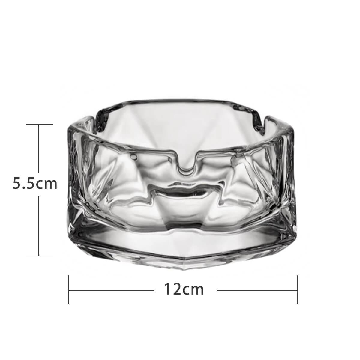 12cm【晶透金字塔】透明玻璃菸灰缸刻字 長官老闆送禮 - MSA玻璃雕刻