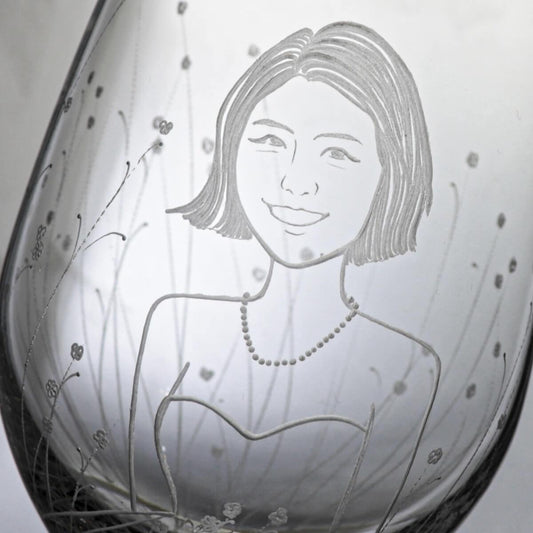(一對價)425cc【峇里島花園婚禮結婚對杯】(寫實版)肖像似顏繪酒杯客製