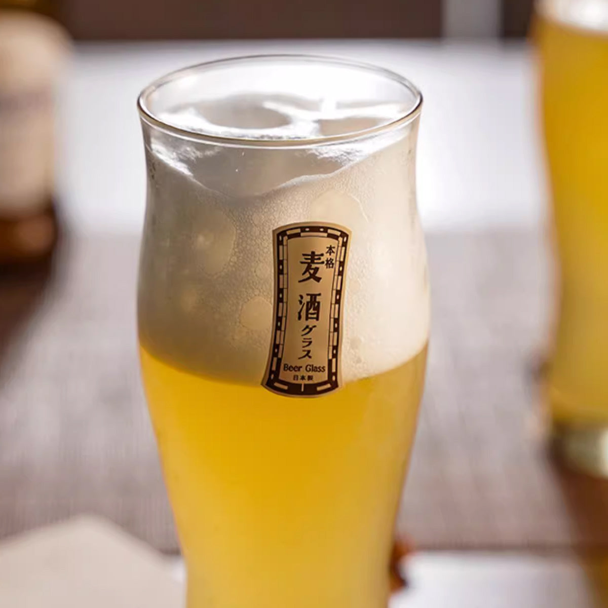 (一對價)360cc【東洋佐佐木】日本製琥珀色精酿小麥啤酒對杯禮盒組 生日宴送禮 - MSA玻璃雕刻
