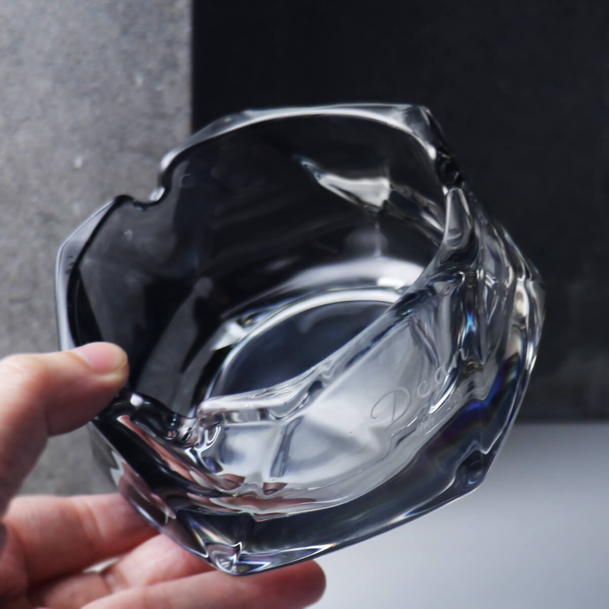 12cm【煙灰金字塔】玻璃菸灰缸刻字 老公生日禮物 - MSA玻璃雕刻