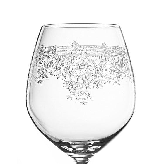 (一對價)710cc【德國Spiegelau婚禮專用對杯】復古文藝白金水晶刻字酒杯 勃根地紅酒杯 - MSA玻璃雕刻