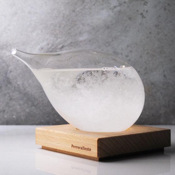 【日本進口Tempo Drop天氣瓶】Regular版 20.5cm (含木座) 天氣球客製刻字 航海士遇見美麗的氣候瓶 - MSA玻璃雕刻