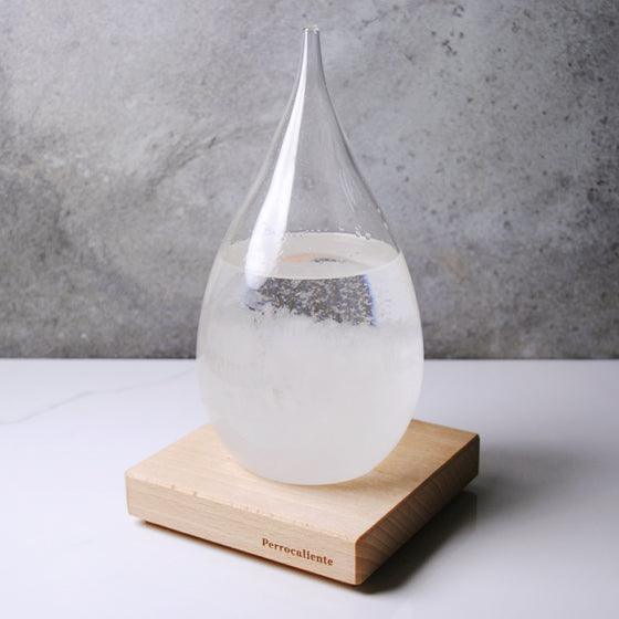 【日本進口Tempo Drop天氣瓶】Regular版 20.5cm (含木座) 天氣球客製刻字 航海士遇見美麗的氣候瓶 - MSA玻璃雕刻