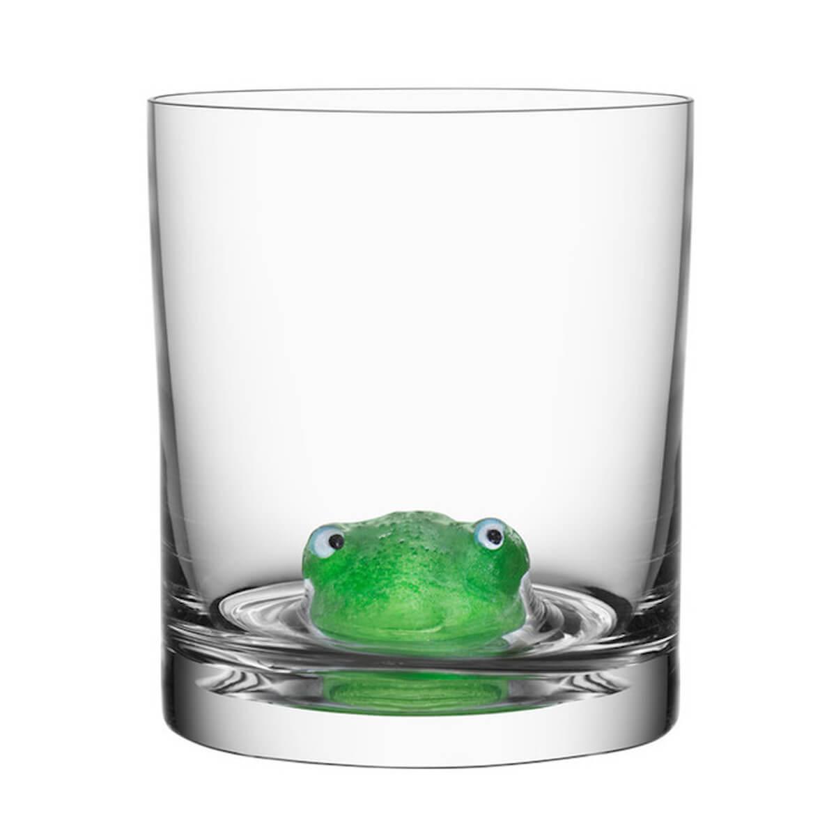 460cc【Kosta Boda刻字客製】瑞典進口 青蛙 New Friends Tumbler Frog威士忌杯 - MSA玻璃雕刻