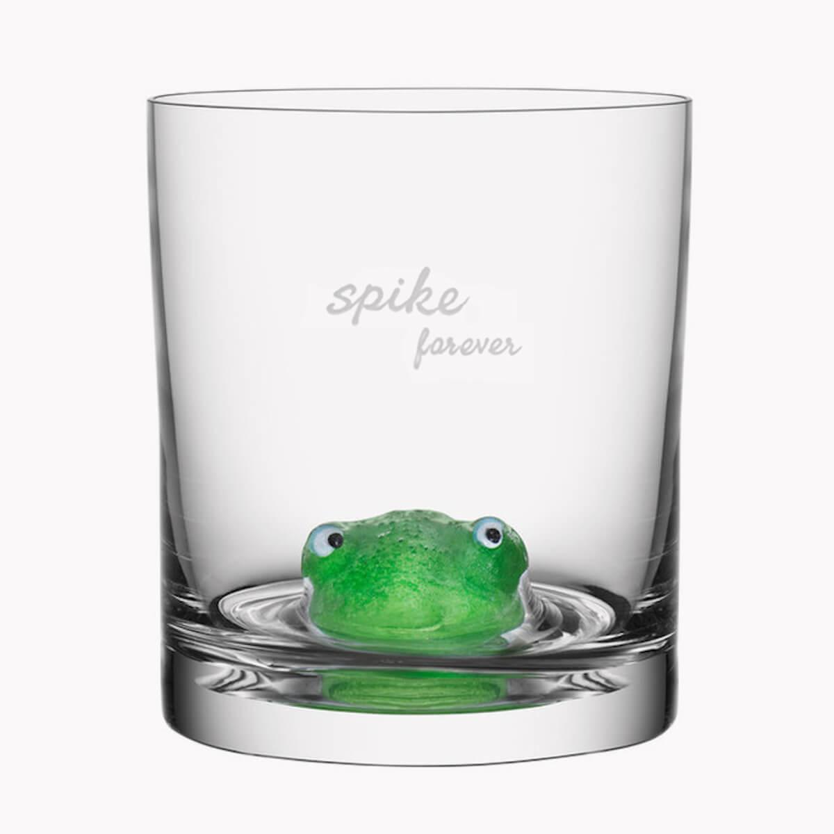 460cc【Kosta Boda刻字客製】瑞典進口 青蛙 New Friends Tumbler Frog威士忌杯 - MSA玻璃雕刻