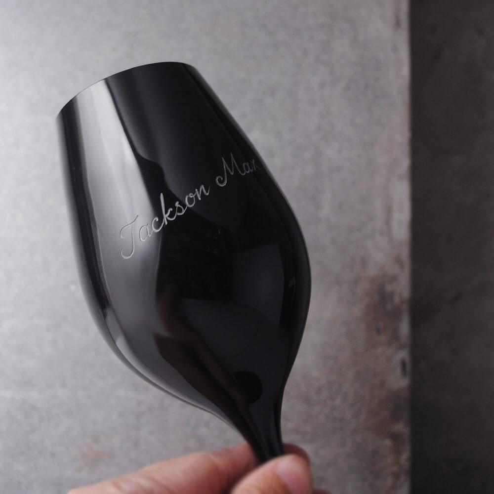 320cc【Spiegelau德國水晶盲飲杯】Authentis系列無鉛白金水晶黑色酒杯 - MSA玻璃雕刻