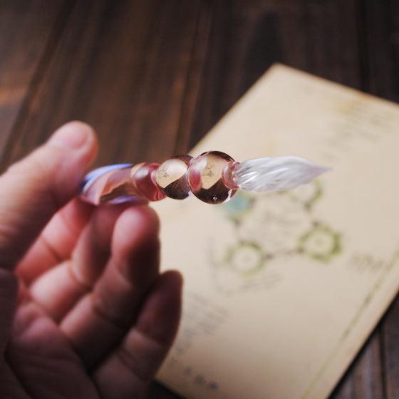 (混色造型款) MSA玻璃筆 粉紅佳人 手工刻字沾水筆 文具 - MSA玻璃雕刻