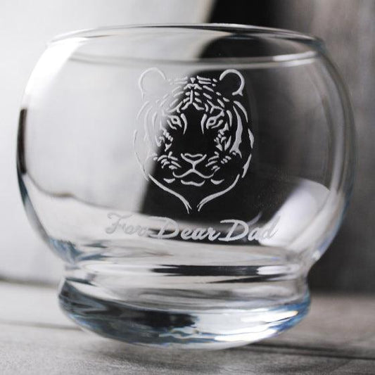 300cc【丹麥Normann Copenhagen】老虎Tiger 不倒翁杯(搖擺而不會翻倒) 12生肖 屬虎 搖搖杯 - MSA玻璃雕刻