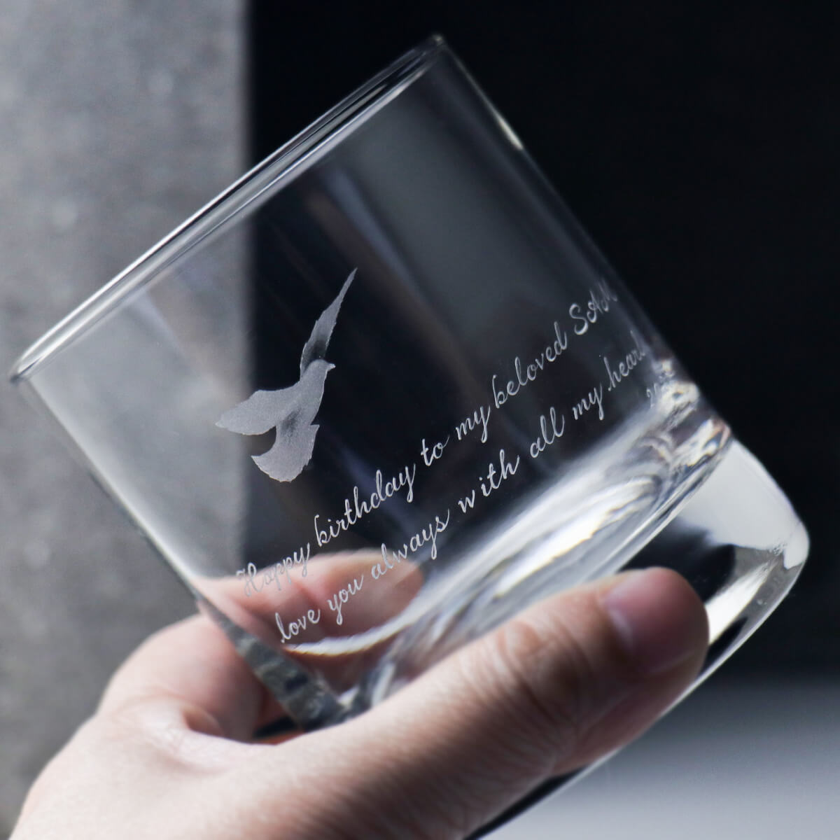 245cc【與大自然共舞】鴿 飛翔吧! 威士忌杯 鳥雕刻 For dear dad 父親節