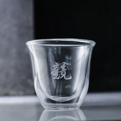 60cc【Espresso杯刻字】義大利Delonghi迪朗奇 暖在心雙層玻璃咖啡杯 - MSA玻璃雕刻