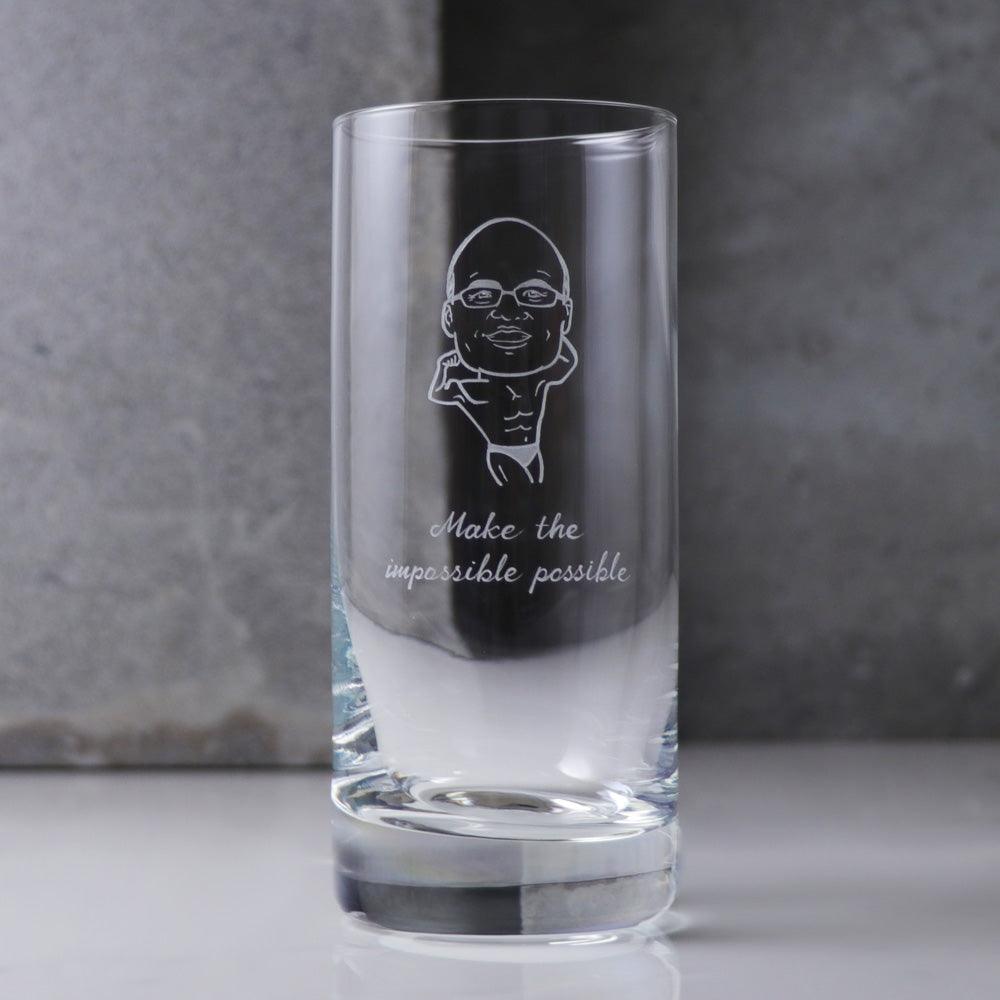 275cc【德國蔡司Schott Zwiesel】(寫實版+漫畫超人)德國蔡司水晶杯 老闆杯 - MSA玻璃雕刻
