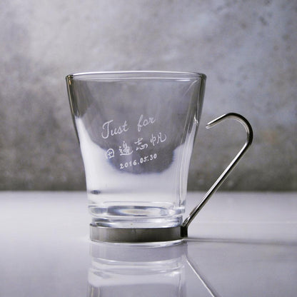 220cc【刻字咖啡杯】義大利 Bormioli強化耐熱Oslo卡布奇諾杯 - MSA玻璃雕刻