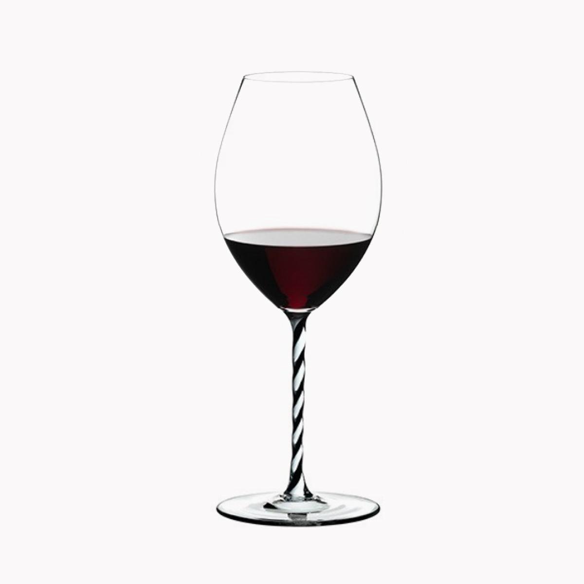 600cc【奧地利 Riedel】Riedel Fatto a Mano黑白螺旋杯梗水晶杯 Black and White Twist Crystal Glass - MSA玻璃雕刻