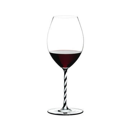 600cc【奧地利 Riedel】Riedel Fatto a Mano黑白螺旋杯梗水晶杯 Black and White Twist Crystal Glass - MSA玻璃雕刻