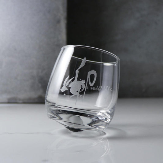 270cc【生肖兔】十二生肖 卯兔 威士忌杯(底部圓錐形無法平放) - MSA玻璃雕刻