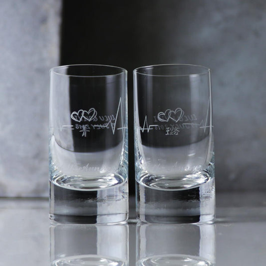 (一對價) 46cc【德國蔡司Schott Zwiesel】心跳的聲音 烈酒杯 對杯 - MSA玻璃雕刻