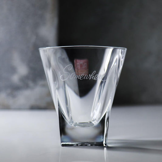 270cc【義大利RCR水晶】藝術字體無鉛水晶威士忌杯 - MSA玻璃雕刻
