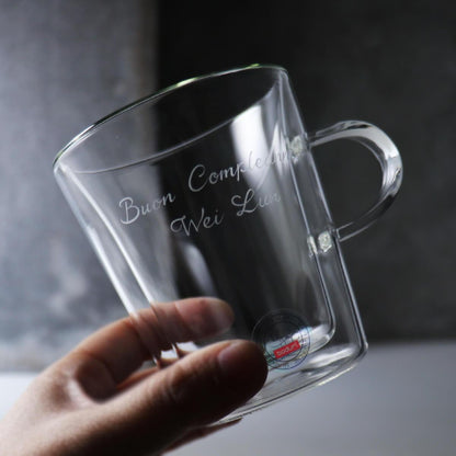 200cc【丹麥bodum】CANTEEN雙層玻璃馬克杯 - MSA玻璃雕刻