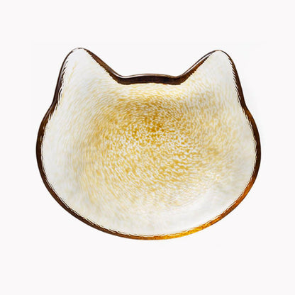 11cm【日本Aderia】(4色)我是貓奴Coconeco手工貓盤子 新食感貓咪臉刻字客製 - MSA玻璃雕刻