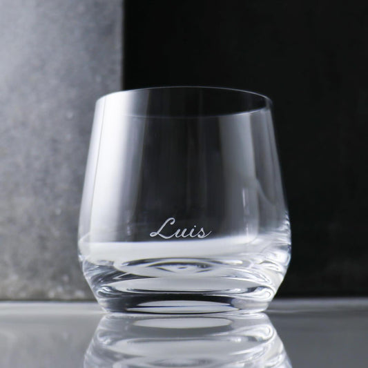 370cc 香港【Lucaris】名字專屬 無鉛水晶威士忌杯 - MSA玻璃雕刻