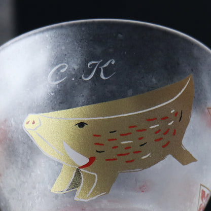 90cc【生肖豬】 12生肖 日本Aderia清酒杯 亥豬生日禮物