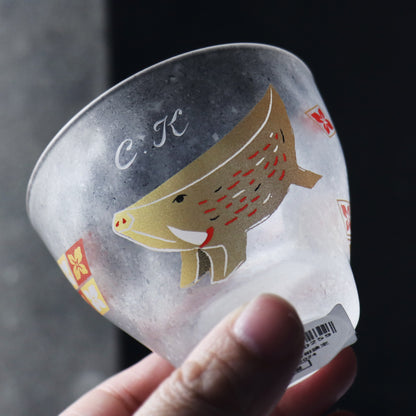 90cc【生肖豬】 12生肖 日本Aderia清酒杯 亥豬生日禮物