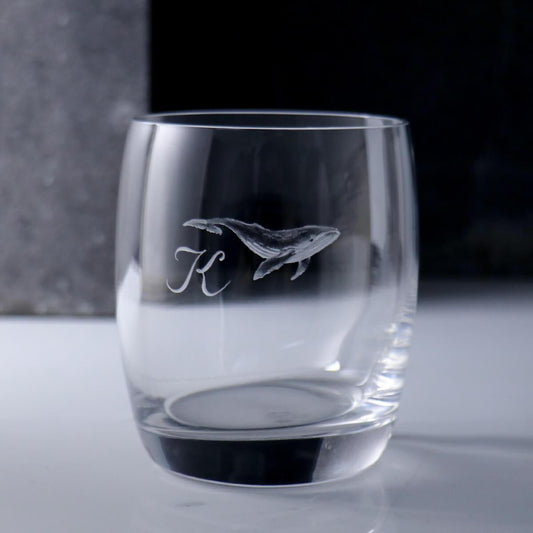 320cc【鯨魚】海中的幸運之神Whale威士忌杯 - MSA玻璃雕刻
