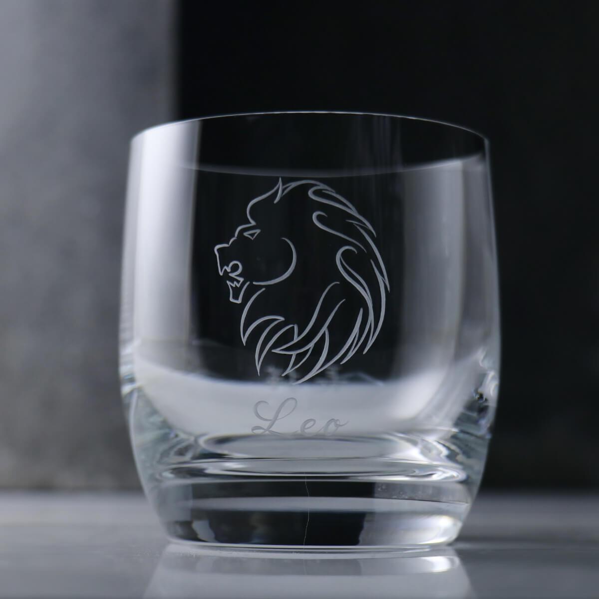 395cc 上海【Lucaris】獅子 無鉛水晶威士忌杯 - MSA玻璃雕刻