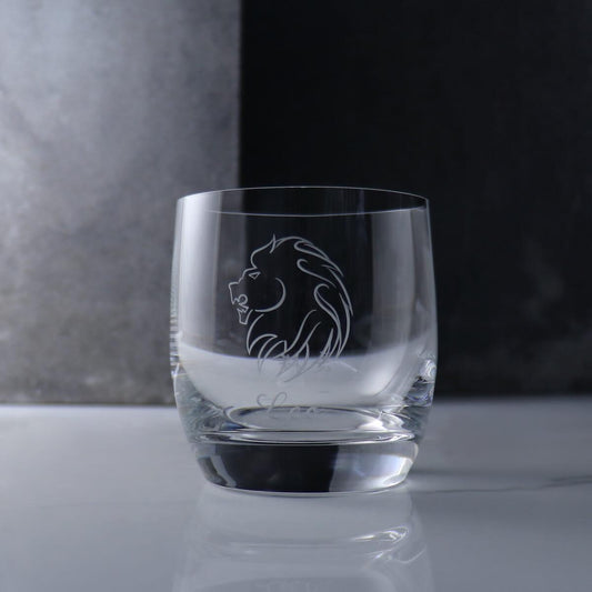 395cc 上海【Lucaris】獅子 無鉛水晶威士忌杯 - MSA玻璃雕刻