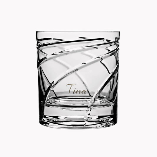 320cc【德國SHTOX】水舞 旋轉威士忌杯手工客製刻字 會跳舞的杯子 - MSA玻璃雕刻