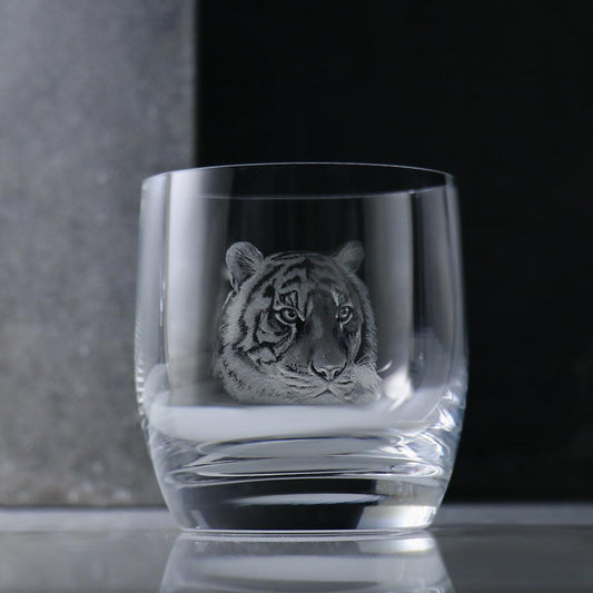 395cc 上海【Lucaris】老虎Tiger威士忌水晶杯 生肖杯 - MSA玻璃雕刻