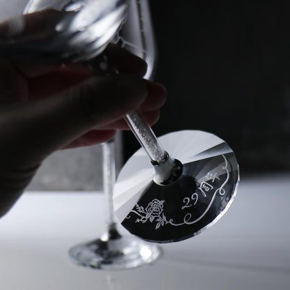(一對價) 350cc【卡薩布蘭卡】(寫實版肖像)幸福浪漫結婚周年滿鑽水晶對杯 - MSA玻璃雕刻