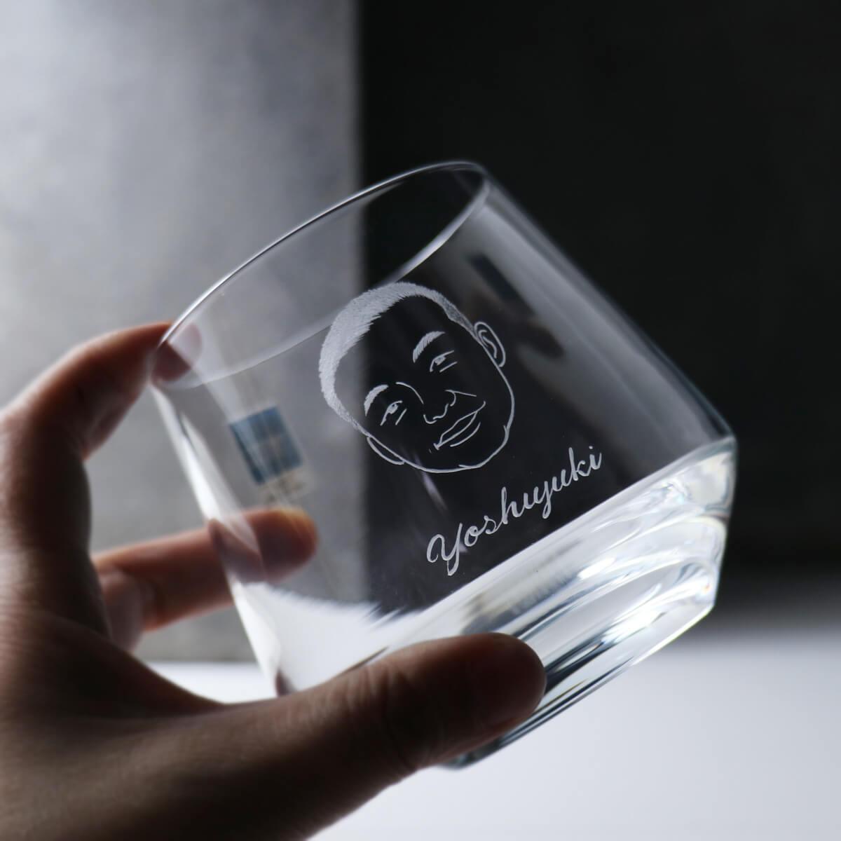 390cc【夫妻先生杯】(寫實版)德國蔡司Schott Zwiesel水晶威士忌杯 人像客製雕刻 - MSA玻璃雕刻