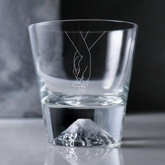 【日本江戶硝子】牽手富士山。Fujiグラス (日本桐箱包裝) - MSA玻璃雕刻