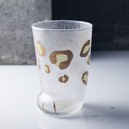 300cc【coconeco正品貓腳杯】日本Aderia金箔虎斑貓腳杯