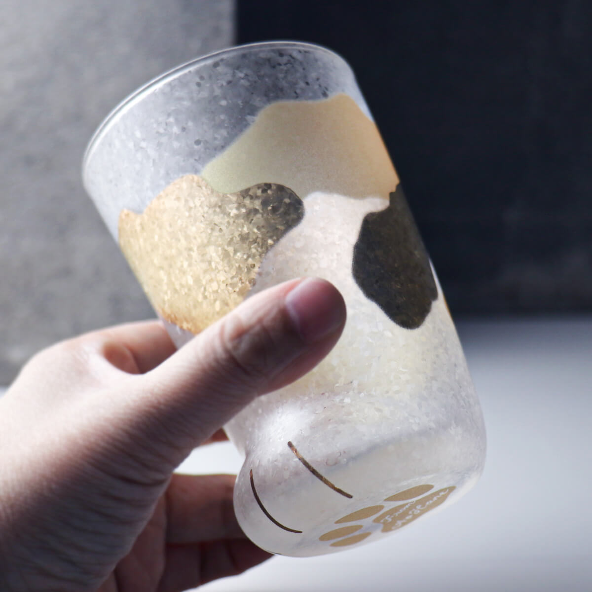 300cc【coconeco正品貓腳杯】日本Aderia金箔三花貓腳杯