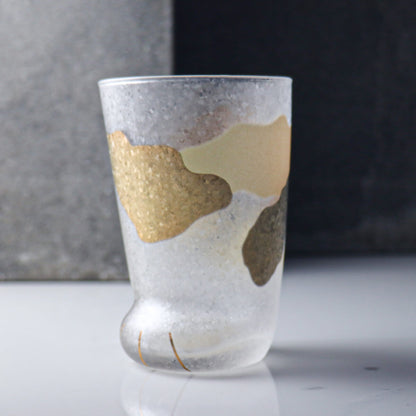 300cc【coconeco正品貓腳杯】日本Aderia金箔三花貓腳杯