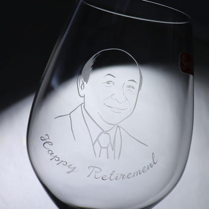 465cc【德國Spiegelau】(寫實版)Salute鉑金級水晶紅酒杯 老闆杯 退休送禮 - MSA玻璃雕刻