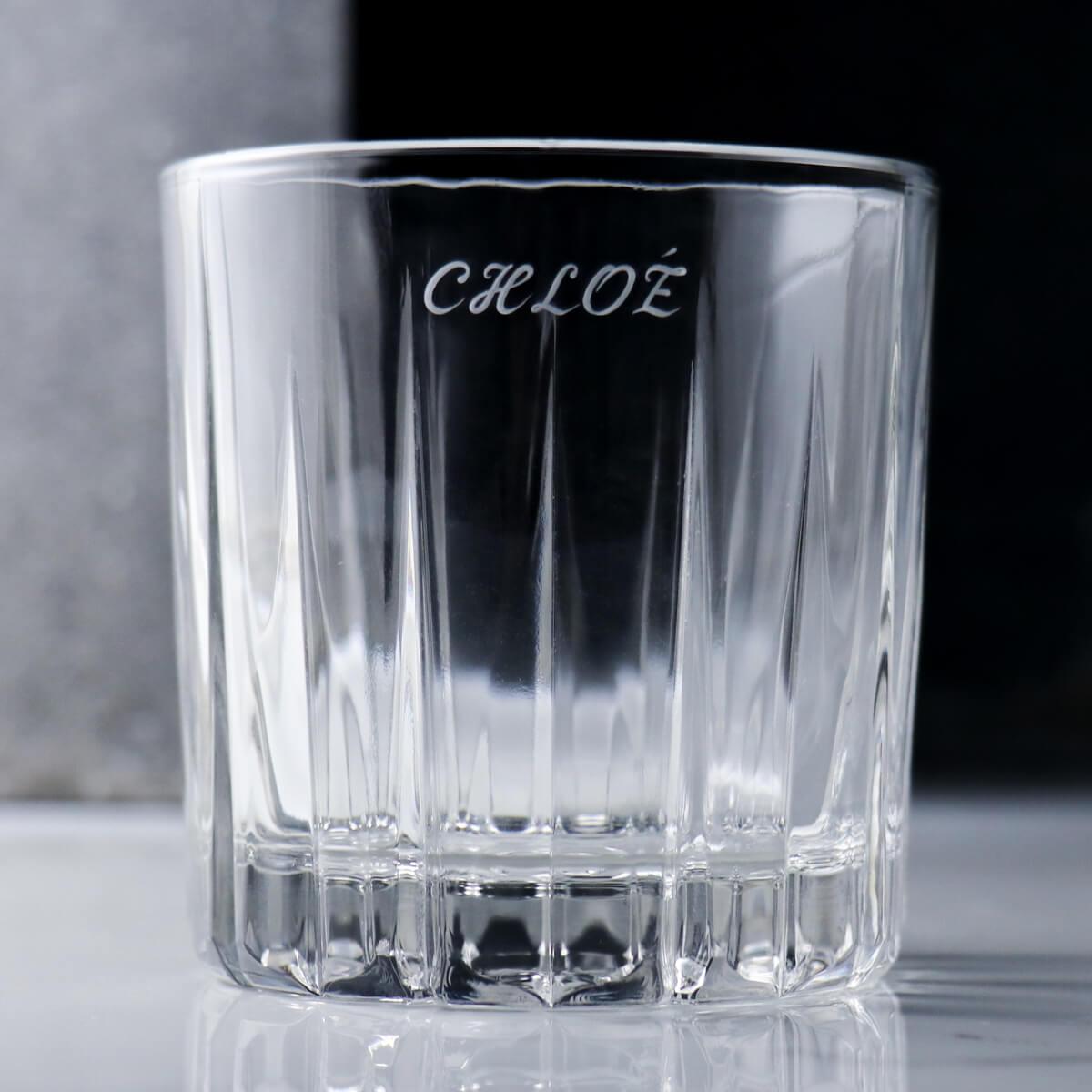 350cc【極簡美感】直紋無鉛威士忌杯 - MSA玻璃雕刻