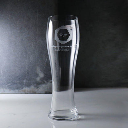 700cc【超薄款水晶啤酒杯】LOGO+迷你人像圖德國Spiegelau小麥啤酒杯 - MSA玻璃雕刻