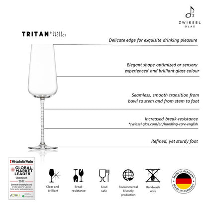 (一對價)358cc【德國Zwiesel Glas婚禮對杯】Journey Tritan水晶香檳對杯