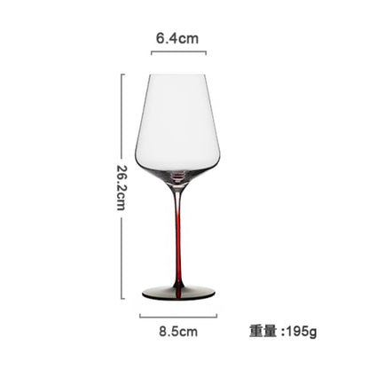 (一對價) 645cc 愛戀緋紅水晶紅酒對杯 婚禮刻字酒杯客製送禮 紅梗