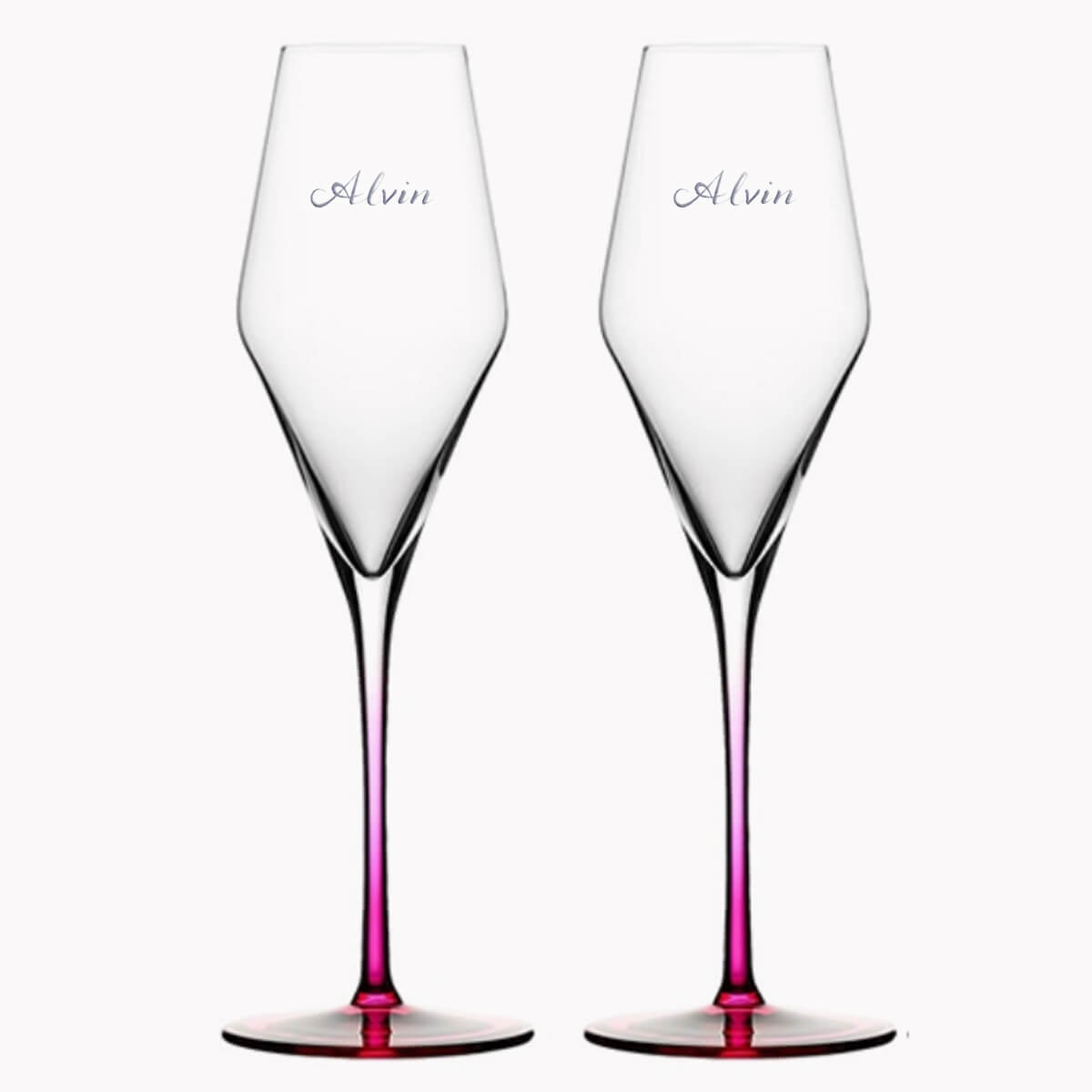 (一對價) 290cc Pink World 粉紅水晶香檳對杯 情人專屬