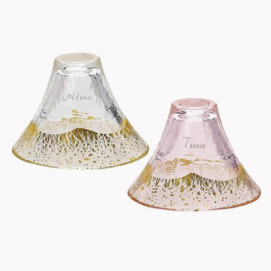 (一對價)【日本東洋佐佐木】櫻富士招福金箔清酒對杯 結婚對杯