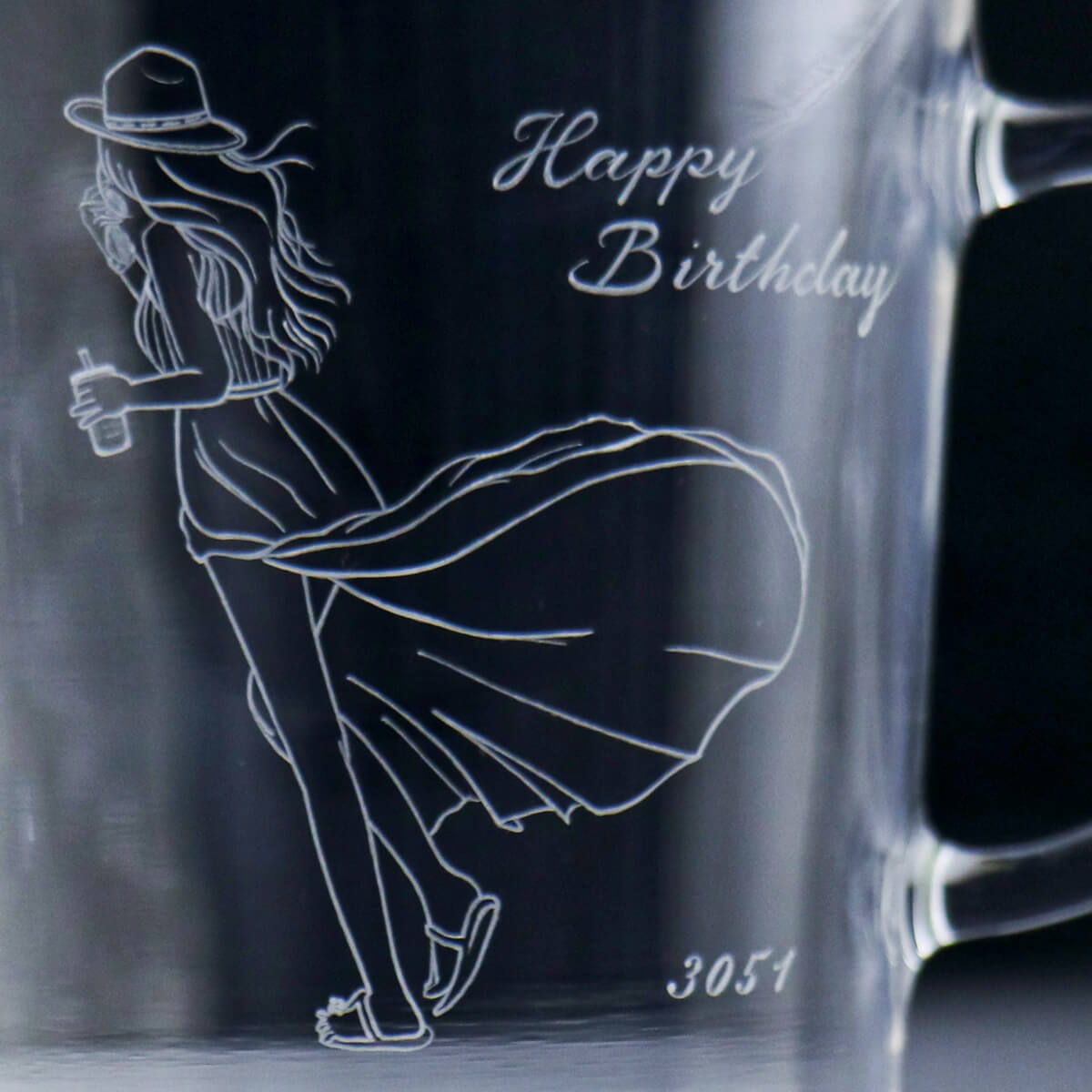 360cc【你的背影】TG深澤直人 線條肖像全身畫手工雕刻耐熱杯 女孩客製