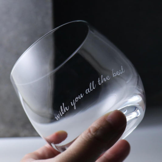 330cc【德國蔡司Schott zwiesel】水晶威士忌杯 男友生日客製酒杯 - MSA玻璃雕刻