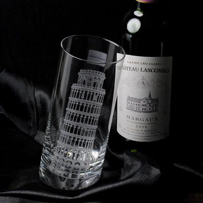 340cc【德國蔡司Schott Zwiesel】比薩斜塔 10°Barserie水晶啤酒杯 世界最佳的水晶玻璃 世界遺產 - MSA玻璃雕刻