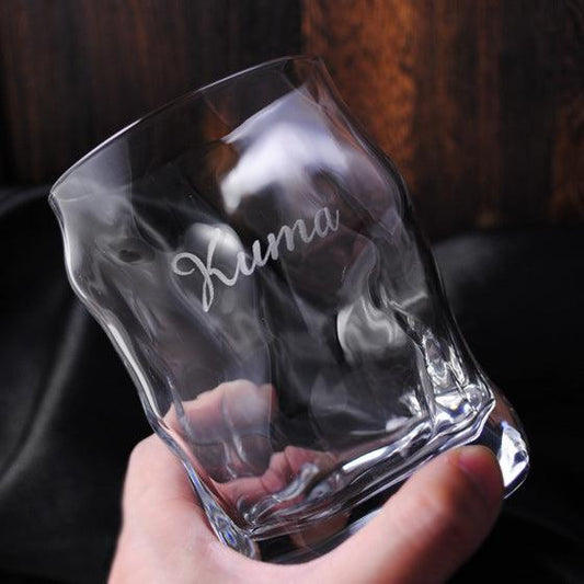 300cc【扭扭杯】藝術家 Bormioli Rococo威士忌杯 皺皺杯 捏捏杯 - MSA玻璃雕刻